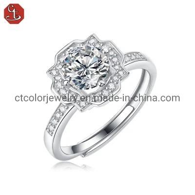 1CT Moissanite Diamond Noblewomen Ring Hot Sale Fashion Jewelry engagement ring