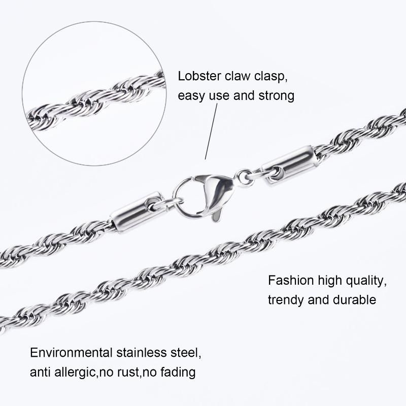 Ladies Decoration Fashion Jewelry Silver Necklace Rope Chain Necklace Bracelet Anklet Handmade Craft Design