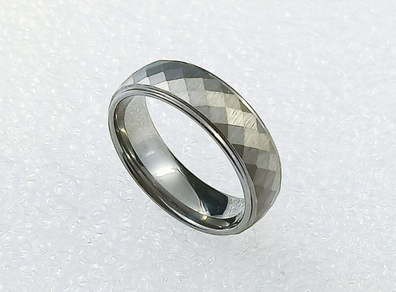 Body Jewelry Fashion Cutting Faceted Tungsten Carbide Fashion Ring Factory Wholesale Tst2837