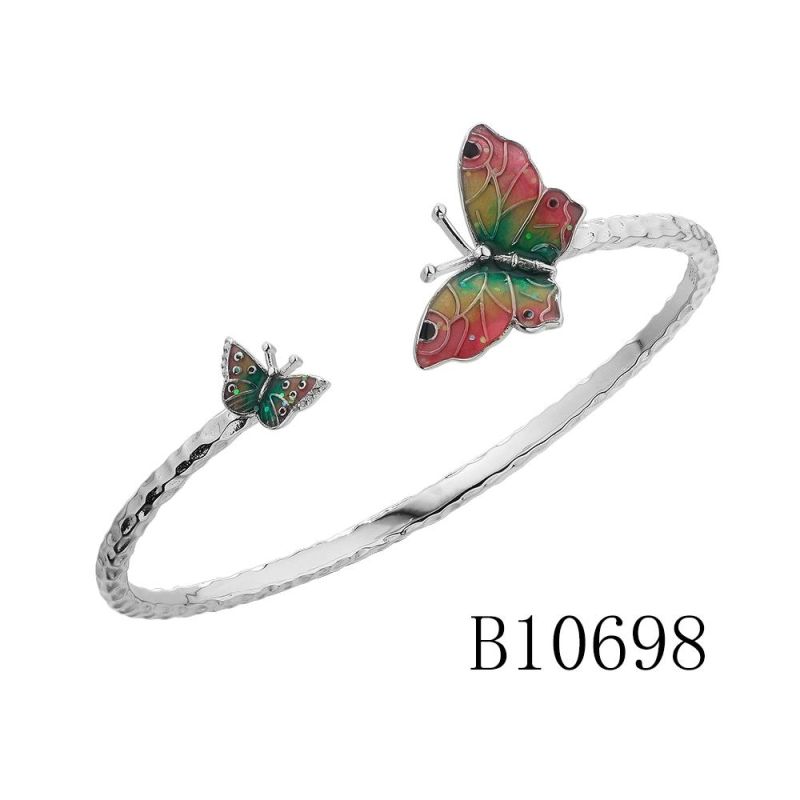 Latest Lady′s 925 Sterling Silver Open Enamel Ring