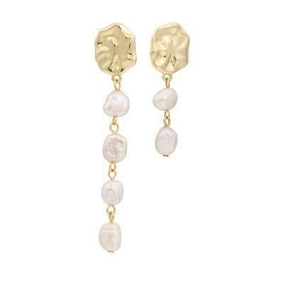 Fashion Jewelry S925 Silver Freshwater Pearl Baroque Earrings