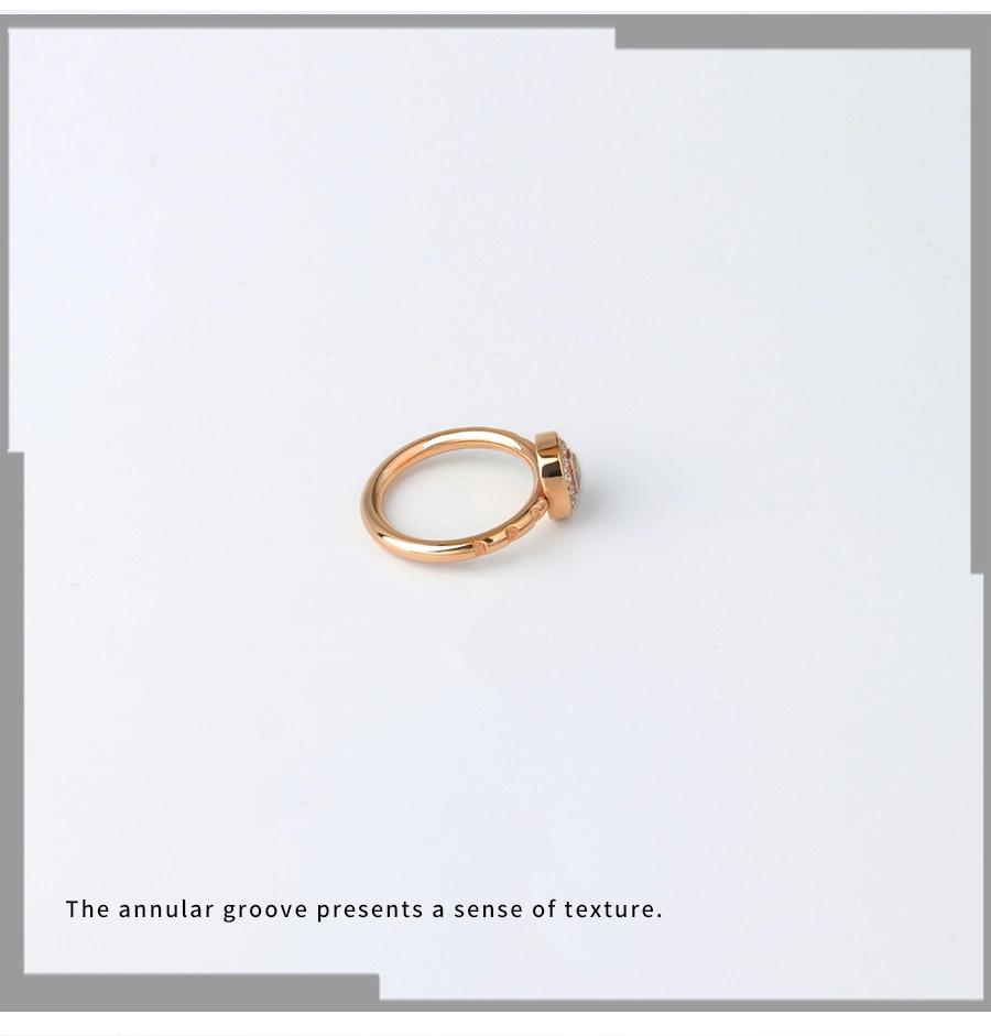 Fashion Ol Fresh Diamond Core White Shell Female Ring Ring