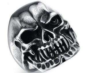 Men&prime;s Skull Bone Biker Rings Punk Scorpion Stainless Steel Male Retro Jewelry Male Retro Jewelry Halloween Undead Decorations Accessories