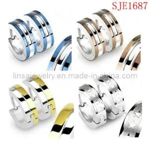 Hot Promotion Fashion 316L Stainless Steel Hoop Earrings (SJE1687)