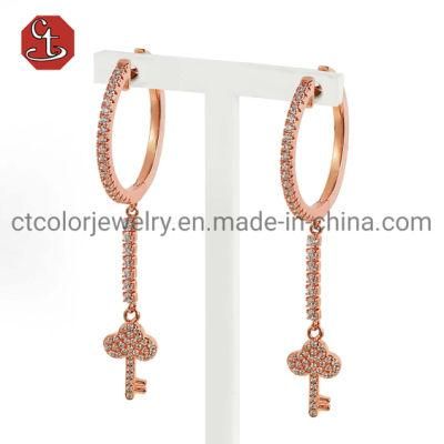 High Quality Newest Design 925 Silver AAA CZ Tassel Style Earring
