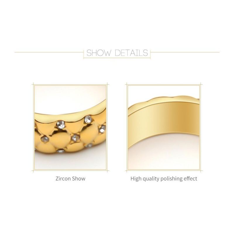 Fashion jewelry Eternity Chic Copper Rings with Cubic Zircon