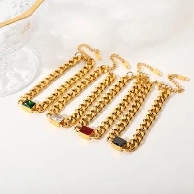 Manufacturer Custom Fashion Jewelry Bracelet High Quality Waterproof Non Fade 18K Gold Plated Stainless Steel Bracelet Jewelry