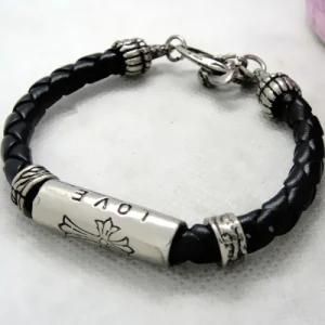Leather Bracelet Stainless Steel Jewelry (BL3517)