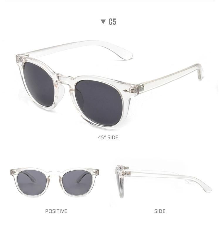 2022 Newest Design Candy Colors Sunglasses Transparency Frame with Nails Inserted Custom Hue Unisex Fashion Overs Sun Glasses