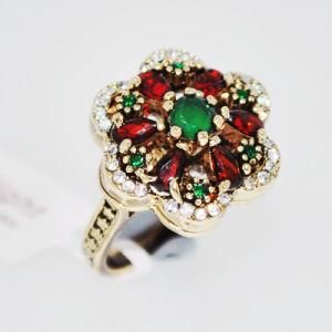 Newest Design Alloy Gold Plated Fashion Jewellry Rings (002A08470R10G321)
