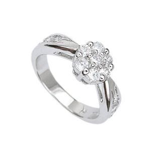 Journey White Sapphire Splendid Sterling Silver Enchanting Ring