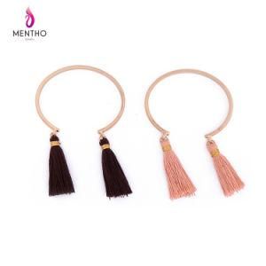 New Cheap Simple Retro Tassel Alloy Open Bracelet for Women