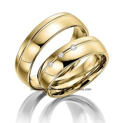 OEM/ODM 14k/18k Gold Wedding Rings Brass Wedding Ring Couple Ring Jewelry