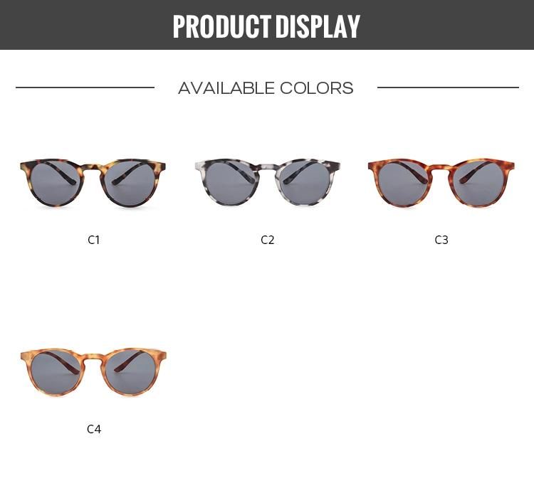 2022 Vintage Classic Style Round Frame Fashion Over Sun Glasses Demi Tortoise Shades Unisex Men Women Sunglasses