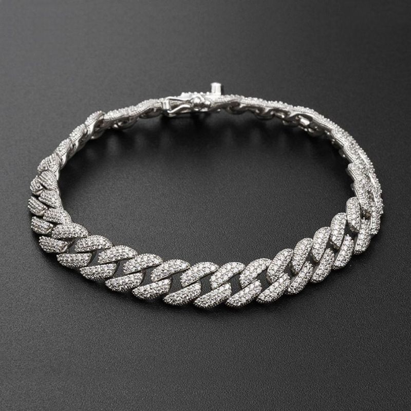 Exaggerated Personality 18cm Link Chain Hiphop Style Jewelry Cuban Gold Bracelets for Men Designs