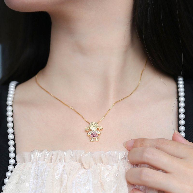 Cool Boy Sweet Girl Pendant Necklace Child Necklace Kids Jewelry