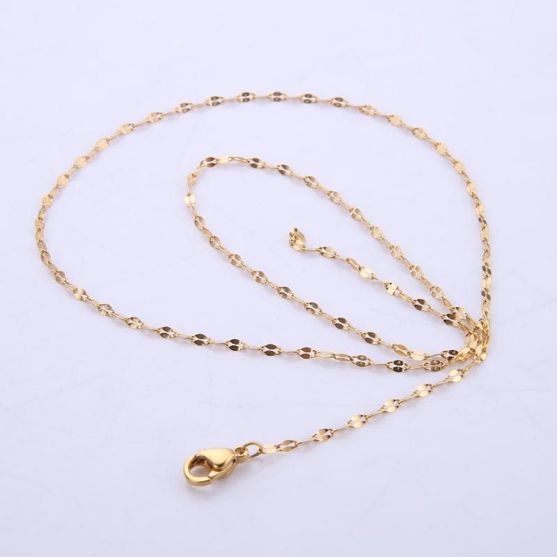 Custom Stainless Steel Jewelry Lip Chain Layering Necklace/Chain Accessories for Fashion Jewelry Making