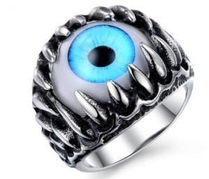 316L Stainless Steel Popular Mens Punk Gothic Eyeball Ring