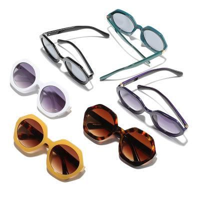 Women Hot Selling High Quality Sun Glasses Colorful UV400 Lenses Round Square Frame Trendy Fashion Sunglasses