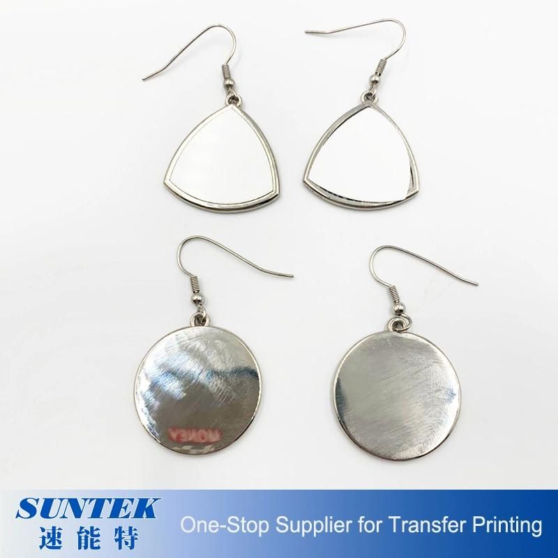 Sublimation Metal Jewelry Round Earrings