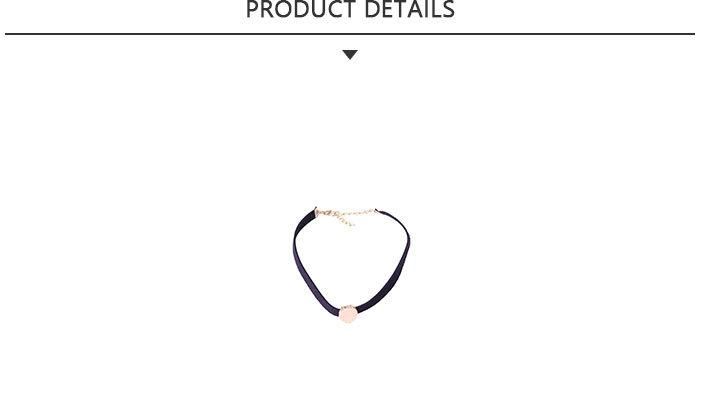 Good Quality Fashion Jewelry Fabric Gold Pendant Necklace Choker