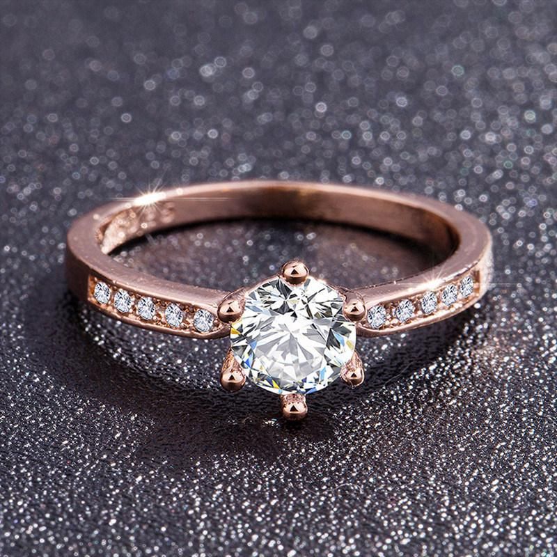 High Quality Zircon Engagement Rings Women Fashion Jewelry Wedding Ring