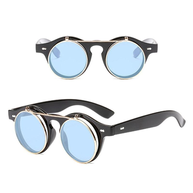Hot Sale Plastic Fashion Round Flip up Sunglasses