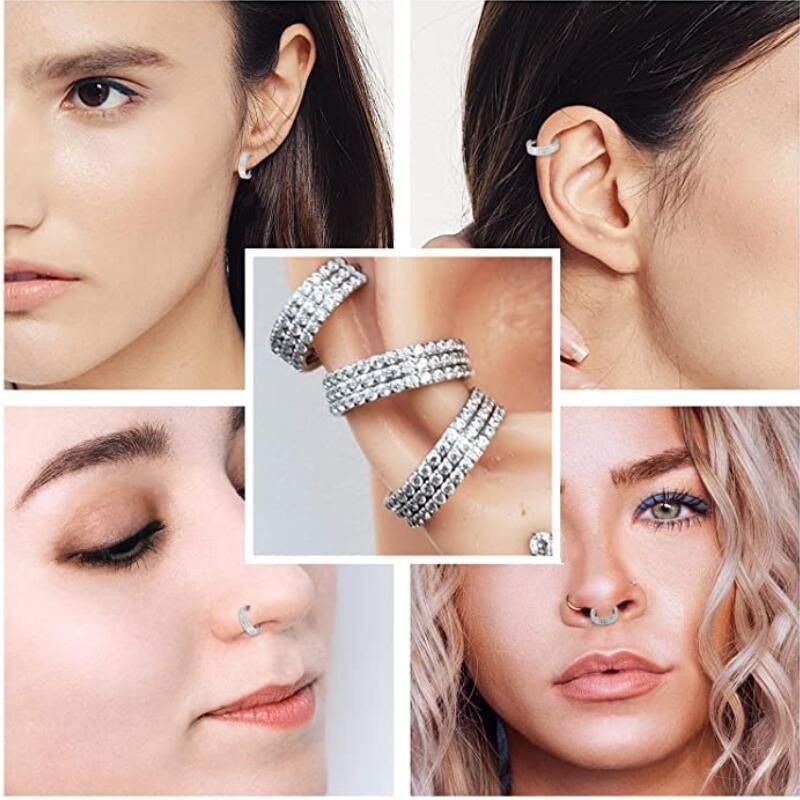 High-End Hypoallergenic Surgical Stainless Steel Jewelry Body Jewelry Hinged Nose Ring Segment Clicker