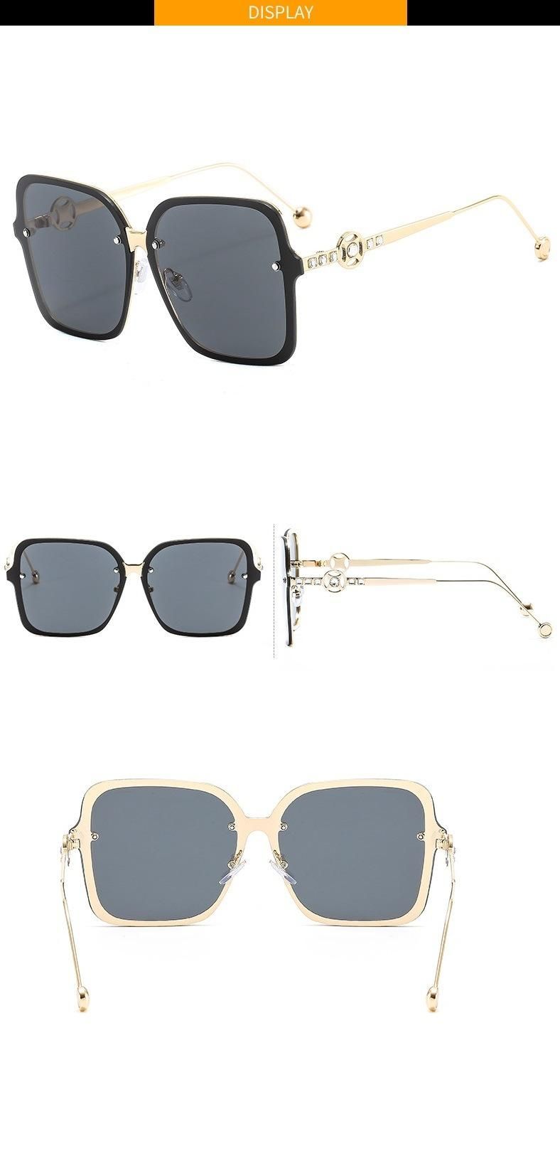 2022 Hot Sale! ! ! ! ! ! Square Metal Diamond Brand Sunglasses