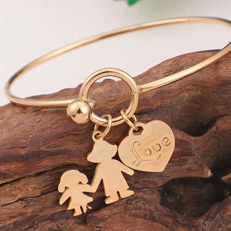 Factory Customization 18K Gold Plated Stainless Steel Fashion Jewelry Bracelet Stainless Steel Bangle Cuff Bracelet