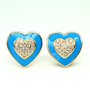 Heart Design Accessories Enamel Fashion Earring