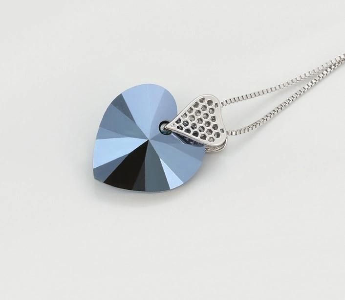 Jewelry Customized Dream Blue Romantic Heart-Shaped Unique Design Women′ S Necklace