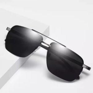 Wholesale Classic Half Frame Polarized Sunglasses Metal Square Driving Glasses