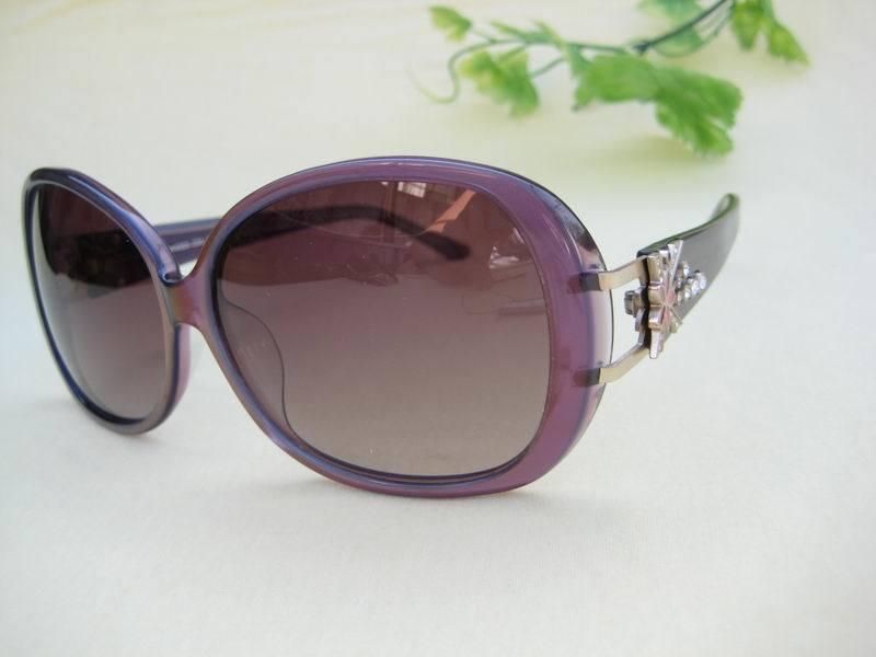 Bowknot Shape Acetate Sunglasses Diamond Princess Sunglasses Purple Pink Flower Sunglasses