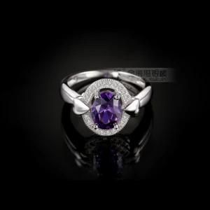Fashion Top Selling 925 Sterling Silver Amethyst Stone Ring