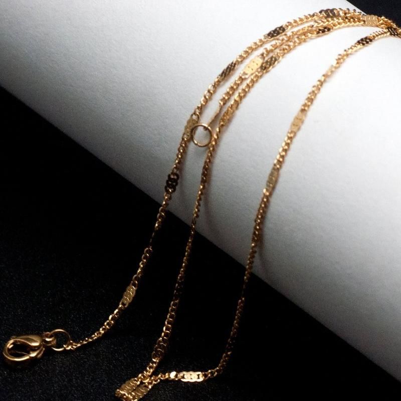 Fashion Stainless Steel Necklace Embossed Curb Chain for Jewelry Design