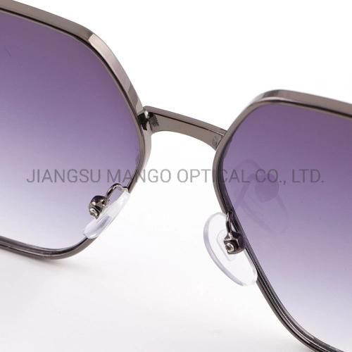 Square Shape Steel Temples Oversized Sun Glasses