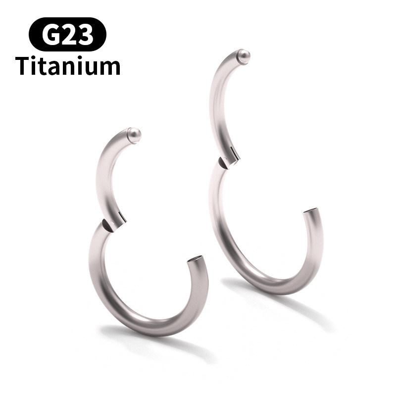 1PC G23 Titanium Body Piercing Rings for Nose Ear Lip Septum Nose Rings Hoop Earrings Hoop for Women Men