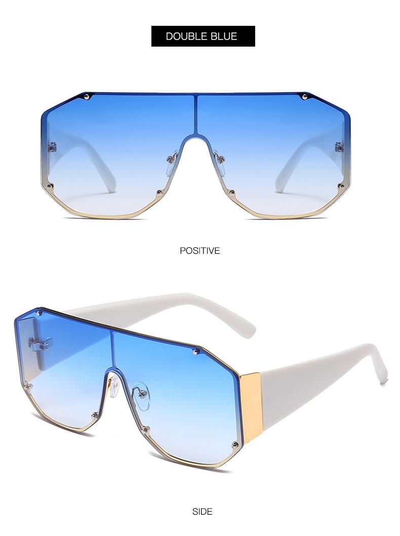 New Arrival High Quality Fashion Simple Style One Piece Lens Sunglasses UV400 Outdoor Oversized Colorful Sun Glasses