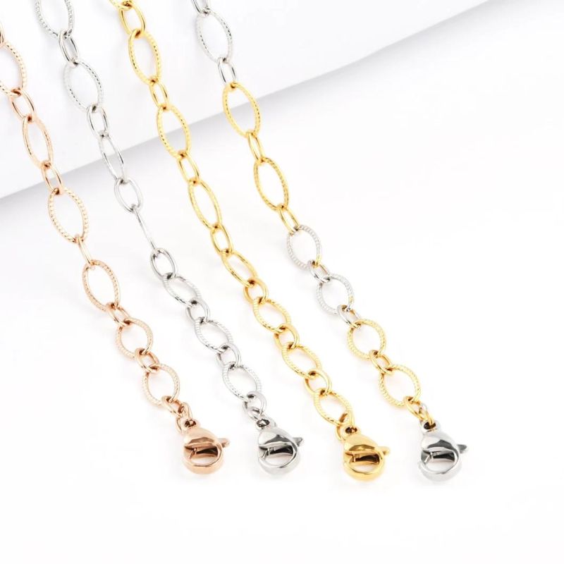New Model Necklace Jewelry Accessories Bracelet Anklet Necklace Lady Fashion Jewellery Stainless Steel Gold Plated