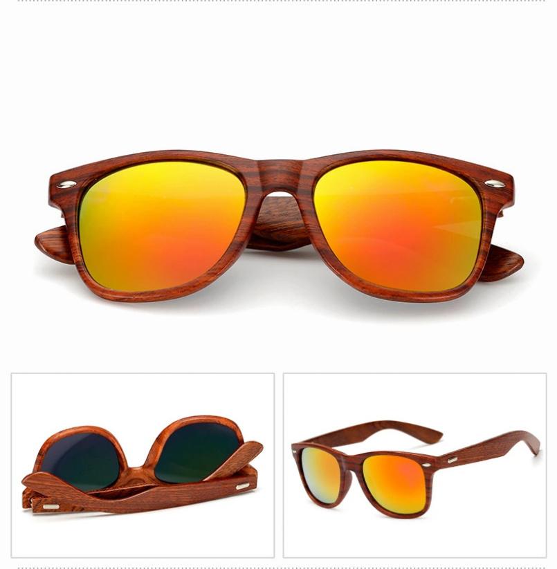 New Anti-Wood Grain Plastic Frame Unisex Wood Legs Sunglasses Bamboo Sunglasses Sg3012