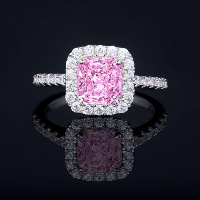 Fashion Jewelry Simulated Fancy Diamond Ring in 925 Sterling Silver