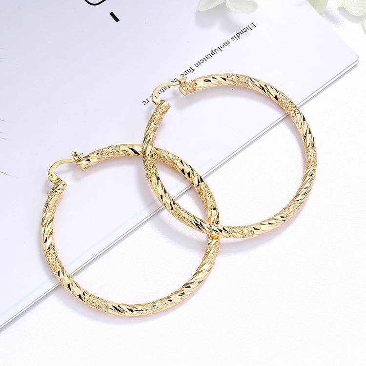2020 New Design Fashion Women Jewelry Bamboo Gold Plated Hoop Earrings for Women
