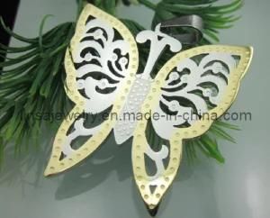 Fashion Part Gold Plated Stainless Steel Butterfly Pendant (SR176)
