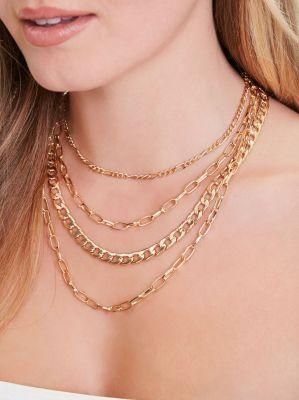 Popular Multi-Style Chain Steel Jewelry Women Collar Bone Chain Necklace