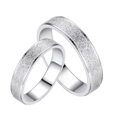 High Quality Engravable Couple Rings Titanium Steel About Matte Couple Rings for Women and Men