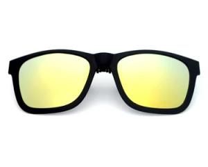 Cool Unisex Polarized Clip on Sunglasses Fit Over on Optical Glasses for Drving Fishing Model 2140an-Gr