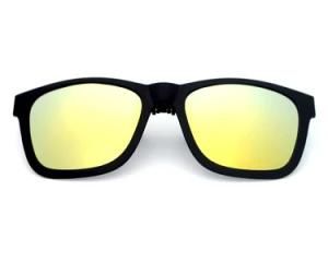 Cool Unisex Polarized Clip on Sunglasses Fit Over on Optical Glasses for Drving Fishing Model 2140an-Gr