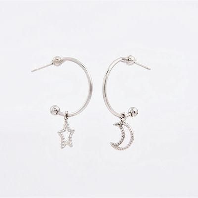 Fashion Jewelry Metal Jewelry Simple Alloy Star Earring Popular Lady Surgical Steel Earrings