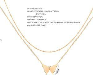 2020 New Wholesale Necklace Multi-Layer Stainless Steel Disc Tassel Pendant Female Butterfly Necklace Jewelry Women